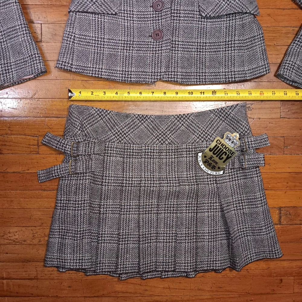 Juicy Couture Vintage Plaid Blazer and Skirt Set - Picture 6 of 9